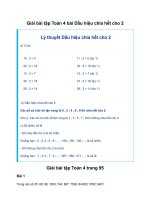 Toán lớp 4 dấu hiệu chia hết cho 2 trang 94giải bài tập toán lớp 4 trang 94, 95 