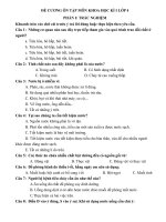 ĐỀ CƯƠNG CUÔI kì 1 KHOA học( ko có đáp án) 