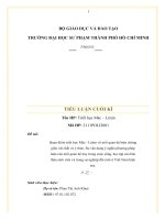 (TIỂU LUẬN) quan điểm triết học mác   lênin về mối quan hệ biện chứng giữa vật chất và ý thức  sự vận dụng ý nghĩa phương pháp luận của mối quan hệ này trong cuộc sống, học tập của bản thân sinh viên 