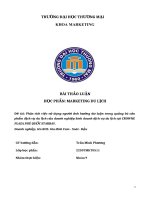 (TIỂU LUẬN) phân tích việc sử dụng người ảnh hưởng dư luận trong quảng bá sản phẩm dịch vụ du lịch của doanh nghiệp kinh doanh dịch vụ du lịch tại CROWNE PLAZA PHÚ QUỐC STARBAY 