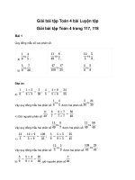 Toán lớp 4 luyện tập trang 117giải bài tập toán lớp 4 trang 117, 118 