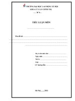 (TIỂU LUẬN) phân tích các yếu tố cấu thành nên văn hóa của 1 tổ chức,lấy ví dụ về 1 doanh nghiệp đã  thành công trong việc xây dựng và phát triển văn hóa doanh nghiệp 