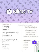 N g h i ê n c ứ u sử dụng nimo TV cụa giới trẻ trên đia bàn TP HCM 