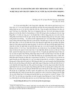 MỘT SỐ YẾU TỐ Ả NH HƯỞNG ĐẾN TIẾN TRÌNH PHÁT TRIỂN VÀ KẾ THỪA NGHỆ THUẬT SƠN TRUYỀN THỐNG Ở CÁC NƯỚC HẠ NGUỒN SÔNG MEKONG