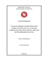 Ứng dụng mô hình z score trong đánh giá khả năng phá sản của các doanh nghiệp ngành thực phẩm niêm yết trên thị trường chứng khoán việt nam 