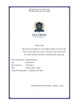 (TIỂU LUẬN) QUAN điểm DUY vật BIỆN CHỨNG về QUANHỆTỒNTẠI xãhội với ý THỨC xã hội và sự vận DỤNG vào BẢOVỆ môi TRƯỜNGỞ địa PHƯƠNG ANHCHỊ  