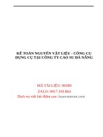 Luận văn kế TOÁN NGUYÊN vật LIỆU   CÔNG cụ DỤNG cụ tại CÔNG TY CAO SU đà nẵ 