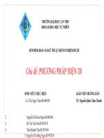 (TIỂU LUẬN) SENIMER báo cáo kỹ THUẬT KIỂM NGHIỆM dược chủ đề PHƯƠNG PHÁP điện DI 