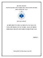 (TIỂU LUẬN) sự BIẾN đổi về vị TRÍ, VAI TRÒ của các GIAI cấp, TẦNG lớp TRONG cơ cấu xã hội GIAI cấp TRONG THỜI kì QUÁ độ lên CHỦ NGHĨA xã hội ở VIỆT NAM 
