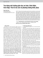 Tạo dựng môi trường giáo dục an toàn, thân thiện, hoà nhập: Yếu tố rào cản và phương hướng khắc phục