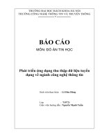 MÔN đồ án TIN học phát triển ứng dụng thu thập dữ liệu tuyển dụng về ngành công nghệ thông tin 