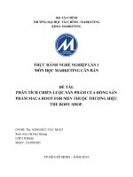 (TIỂU LUẬN) PHÂN TÍCH CHIẾN lược sản PHẨM của DÒNG sản PHẨM MACA ROOT FOR MEN THUỘC THƯƠNG HIỆU THE BODY SHOP  