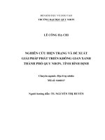 Nghiên cứu hiện trạng và đề xuất giải pháp phát triển không gian xanh thành phố quy nhơn, tỉnh bình định 