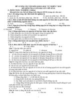 ĐỀ CƯƠNG  ÔN TẬP HỌC KÌ 1 MÔN KHOA HỌC TỰ NHIÊN 7 HAY