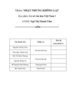 (TIỂU LUẬN) TIẾN TRÌNH văn hóa VIỆT NAM lớp văn hóa giao lưu với văn hóa phương tây 