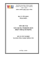 ĐỀ tài xây DỰNG WEBSITE bán điện THOẠI DI ĐỘNG 
