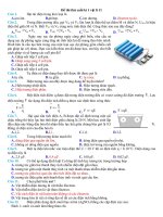 Đề thi thử cuối kì 1 vật lí 11 