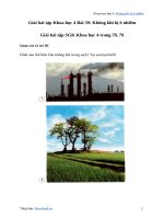 Khoa học lớp 4 bài 39 không khí bị ô nhiễmgiải bài tập khoa học lớp 4 trang 78 