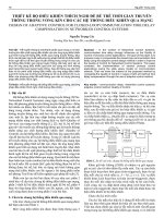 Thiết kế bộ điều khiển thích nghi để bù trễ thời gian truyền thông trong vòng kín cho các hệ thống điều khiển qua mạng 
