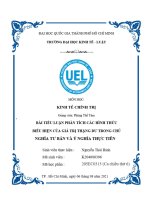 (TIỂU LUẬN) tiểu luận biểu hiện của giá trị thặng dự trong chủ nghĩa tư bán va ý nghĩa thực tiễn 