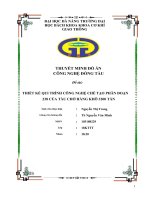 (TIỂU LUẬN) THUYẾT MINH đồ án CÔNG NGHỆ ĐÓNG tàu đề tài THIẾT kế QUI TRÌNH CÔNG NGHỆ CHẾ tạo PHÂN đoạn 238 của tàu CHỞ HÀNG KHÔ 3200 tấn 