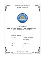 (TIỂU LUẬN) THẢO LUẬN TÍCH LUỸ tư bản  vận DỤNG lý LUẬN để PHÁT TRIỂN các DOANH NGHIỆP ở VIỆT NAM HIỆN NAY 