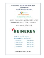 Phân tích chiến lược marketing của công ty bia Heineken Việt Nam