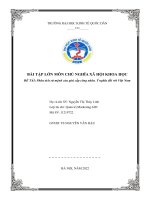 BÀI tập lớn môn CHỦ NGHĨA xã hội KHOA học đề tài phân tích sứ mệnh của giai cấp công nhân  ý nghĩa đối với việt nam 