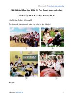 Khoa học lớp 4 bài 43 âm thanh trong cuộc sốnggiải bài tập khoa học lớp 4 trang 86 