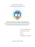 Đề tài đặc điểm của giai cấp công nhân việt nam, nội dung sứ mệnh lịch sử và việc thực hiện sứ mệnh đó của giai cấp công nhân việt nam hiện nay 