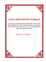 SKKN Xây dựng hệ thống kế hoạch dạy học trực tuyến theo định hướng tiếp cận Pisa trong dạy học Tin học lớp 11 nhằm phát triển năng lực học sinh tiệm cận trình GDPT 2018