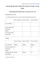 Khoa học lớp 4 bài 55 56 ôn tập vật chất và năng lượnggiải bài tập khoa học lớp 4 trang 110 