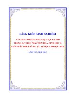 SKKN Vận dụng phương pháp dạy học graph trong dạy học phần Tiến hóa Sinh học 12 giúp phát triển năng lực tự học cho học sinh
