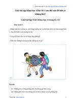 Khoa học lớp 4 bài 30 làm thế nào để biết có không khígiải bài tập khoa học lớp 4 trang 62 