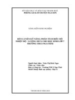 “Rèn luyện kĩ năng phân tích biểu đồ nhiệt độ lượng mưa cho học sinh lớp 7