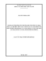 Luận văn thạc sĩ HUS đánh giá tính dễ bị tổn thương đối với lĩnh vực khai thác và chế biến thủy sản và đề xuất các giải pháp ứng phó với biến đổi khí hậu của cộng đồng cư dân thị trấn cát hải, huyện  