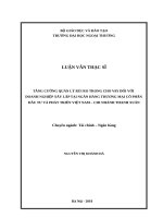 Tăng cường quản lý rủi ro trong cho vay đối với doanh nghiệp xây lắp tại ngân hàng TMCP đầu tư và phát triển việt nam – chi nhánh thanh xuân 