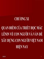 QUAN ĐIỂM CỦA TRIẾT HỌC MÁC LÊNIN VỀ CON NGƯỜI VÀ VẤN ĐỀ XÂY DỰNG CON NGƯỜI VIỆT NAM HIỆN NAY
