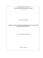 Luận văn thạc sĩ HUS nghiên cứu phát triển hệ yếm khí trong xử lý nước thải giàu hàm lượng hữu cơ 