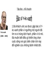 Tập đọc – Kể chuyện Y-éc-xanh (1863 – 1943)