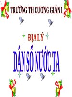 DÂN SỐ NƯỚC TA