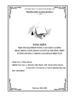 SKKN Một số giải pháp nâng cao chất lượng hoạt động của Công đoàn cơ sở tại Trường THPT Tương Dương 2 trong giai đoạn hiện nay