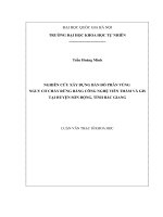Luận văn thạc sĩ HUS nghiên cứu xây dựng bản đồ phân vùng nguy cơ cháy rừng bằng công nghệ viễn thám và GIS tại huyện sơn động, tỉnh bắc giang 