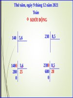 Chia một số thập phân cho một số thập phân