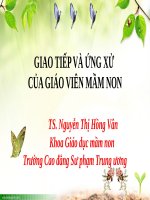 GIAO TIẾP VÀ ỨNG XỬ CỦA GIÁO VIÊN MẦM NON