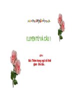 Thêm trạng ngữ chỉ thời gian cho câu .gian cho câu