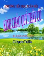 Tự nhiên xã hội Bài: ĂN UỐNG SẠCH SẼ