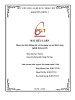 (TIỂU LUẬN) TIỂU LUẬN mạng cảm biến không dây và ứng dụng vào mô hình nông nghiệp thông minh 