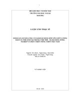 Đánh giá sự hài lòng của khách hàng đối với chất lượng dịch vụ thẻ ATM tại trung tâm thẻ   ngân hàng nông nghiệp và phát triển nông thôn việt nam 