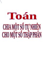 Chia một số tự nhiên cho một số thập phân